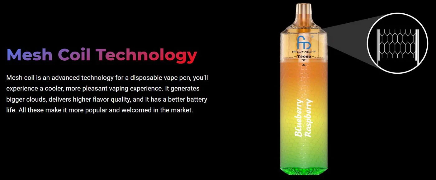 FUMOT T9000 PREFILLED POD VAPE KIT coil information