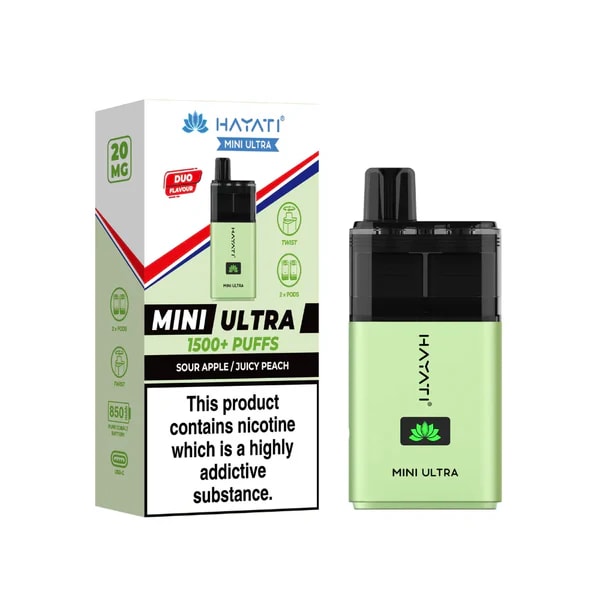 HAYATI MINI ULTRA 1500 PREFILLED POD VAPE KIT 20MG - Image 6