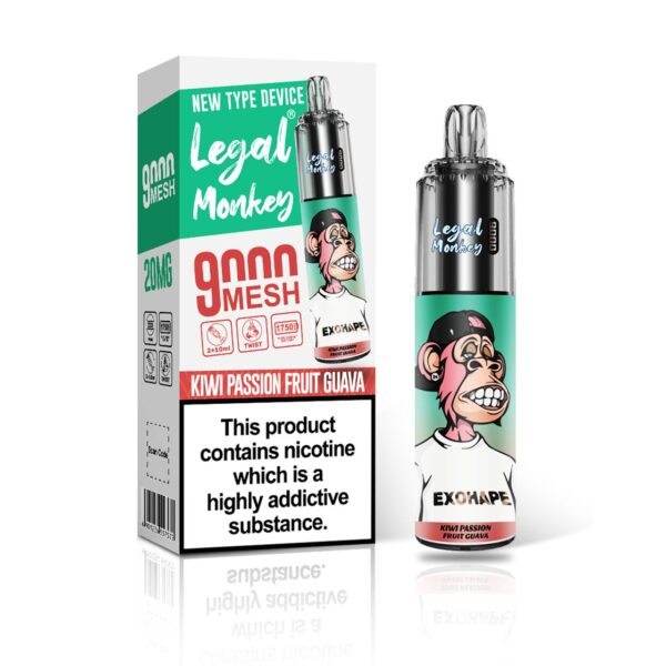 LEGAL MONKEY 9000 PREFILLED POD VAPE KIT  20MG - Image 5