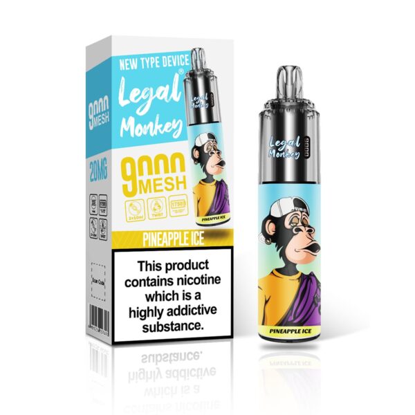 LEGAL MONKEY 9000 PREFILLED POD VAPE KIT  20MG - Image 12