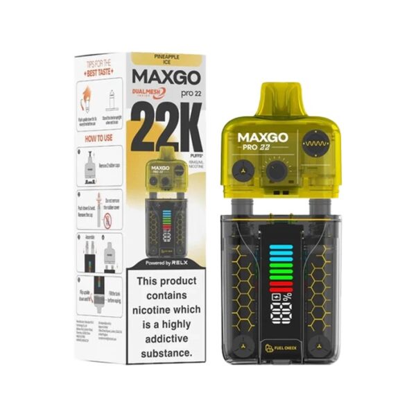 RELX MAXGO PRO 22K PREFILLED POD VAPE KIT 18MG - Image 42