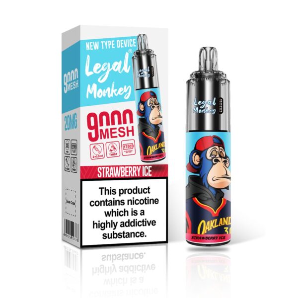 LEGAL MONKEY 9000 PREFILLED POD VAPE KIT  20MG - Image 16