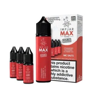 STRAWBERRY RASPBERRY CHERRY ICE 60ML LONGFILL IMP JAR MAX