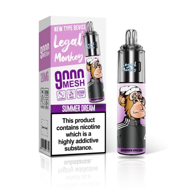 LEGAL MONKEY 9000 PREFILLED POD VAPE KIT  20MG - Image 18