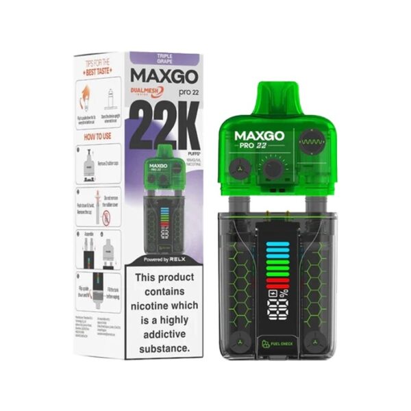 RELX MAXGO PRO 22K PREFILLED POD VAPE KIT 18MG - Image 18