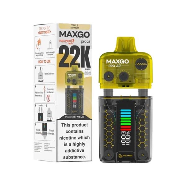 RELX MAXGO PRO 22K PREFILLED POD VAPE KIT 18MG - Image 20