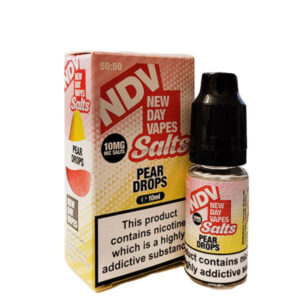 PEAR DROPS 10ML NIC SALT NEW DAY VAPES (NDV) PACK OF 5 EXP