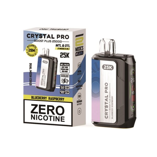 CRYSTAL PRO BOOST PLUS 25K DISPOSABLE VAPE KIT 0MG - Image 7