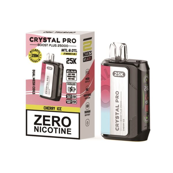 CRYSTAL PRO BOOST PLUS 25K DISPOSABLE VAPE KIT 0MG - Image 8
