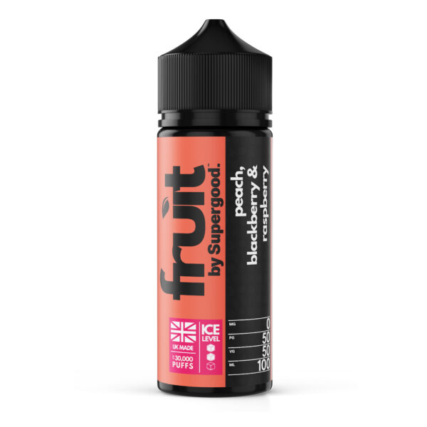 PEACH BLACKBERRY & RASPBERRY 100ML E LIQUID FRUIT BY SUPERGOOD