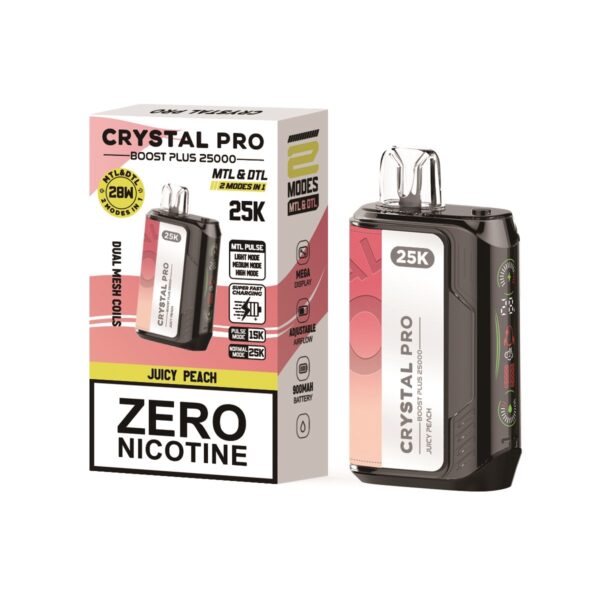 CRYSTAL PRO BOOST PLUS 25K DISPOSABLE VAPE KIT 0MG - Image 10