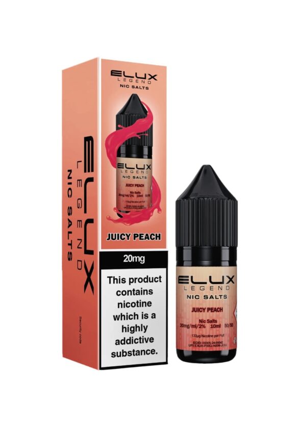 JUICY PEACH 10ML NIC SALT ELUX LEGEND