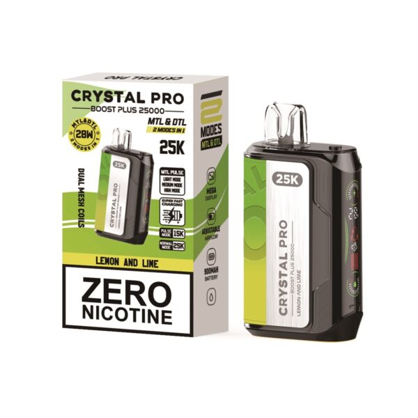 CRYSTAL PRO BOOST PLUS 25K DISPOSABLE VAPE KIT 0MG - Image 12