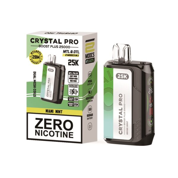 CRYSTAL PRO BOOST PLUS 25K DISPOSABLE VAPE KIT 0MG - Image 13