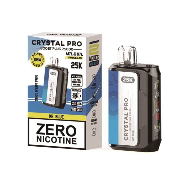 CRYSTAL PRO BOOST PLUS 25K DISPOSABLE VAPE KIT 0MG - Image 14