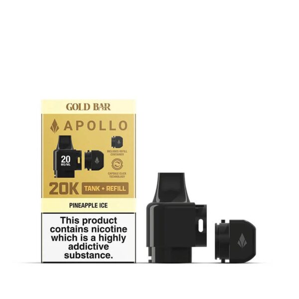 GOLD BAR APOLLO PREFILLED POD & REFILL TANK 20MG - Image 8