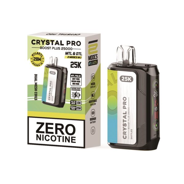 CRYSTAL PRO BOOST PLUS 25K DISPOSABLE VAPE KIT 0MG - Image 15