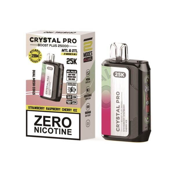 CRYSTAL PRO BOOST PLUS 25K DISPOSABLE VAPE KIT 0MG - Image 16