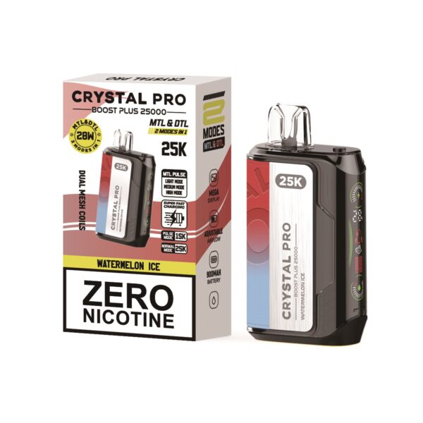 CRYSTAL PRO BOOST PLUS 25K DISPOSABLE VAPE KIT 0MG - Image 17