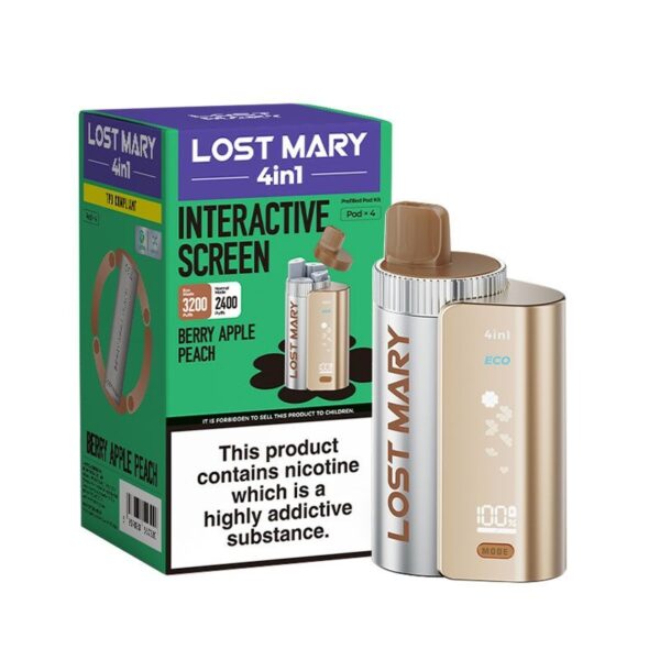 LOST MARY 4 IN 1 ECO 3200 PREFILLED POD VAPE KIT 20MG - Image 2