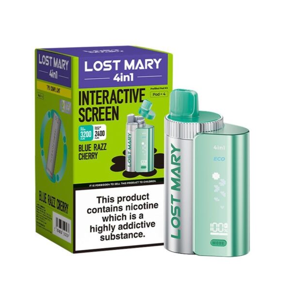 LOST MARY 4 IN 1 ECO 3200 PREFILLED POD VAPE KIT 20MG - Image 3
