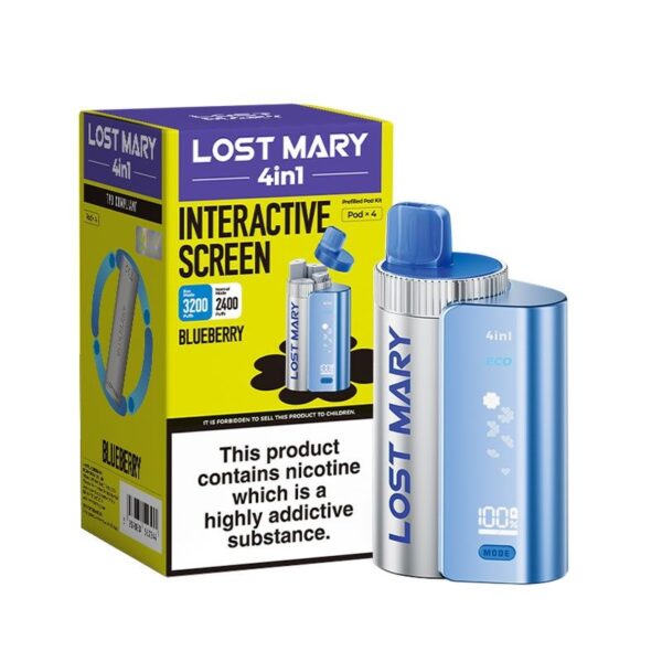 LOST MARY 4 IN 1 ECO 3200 PREFILLED POD VAPE KIT 20MG - Image 4