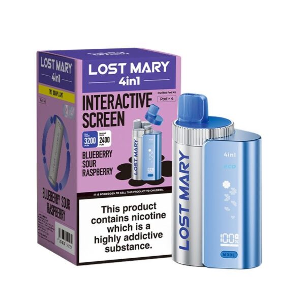 LOST MARY 4 IN 1 ECO 3200 PREFILLED POD VAPE KIT 20MG - Image 5