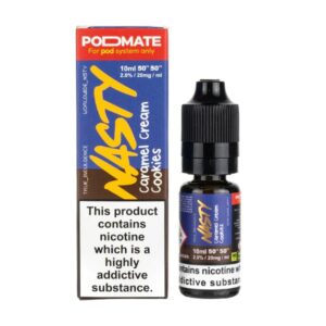 CARAMEL CREAM COOKIES PODMATE 10ML NIC SALT NASTY JUICE