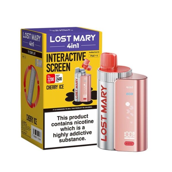 LOST MARY 4 IN 1 ECO 3200 PREFILLED POD VAPE KIT 20MG - Image 6