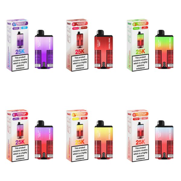 CRYSTAL PRIME TWIST 25K DISPOSABLE VAPE KIT 20MG