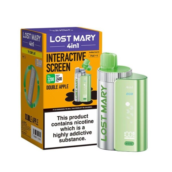 LOST MARY 4 IN 1 ECO 3200 PREFILLED POD VAPE KIT 20MG - Image 7
