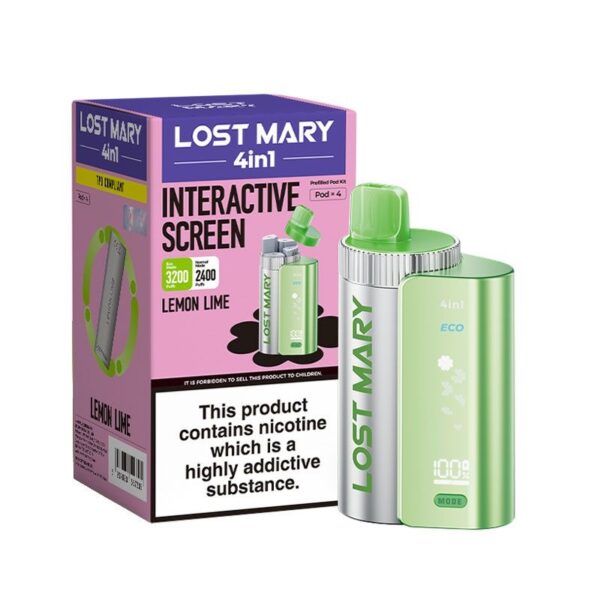 LOST MARY 4 IN 1 ECO 3200 PREFILLED POD VAPE KIT 20MG - Image 9