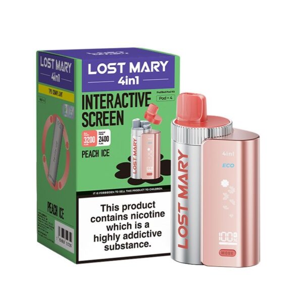 LOST MARY 4 IN 1 ECO 3200 PREFILLED POD VAPE KIT 20MG - Image 11