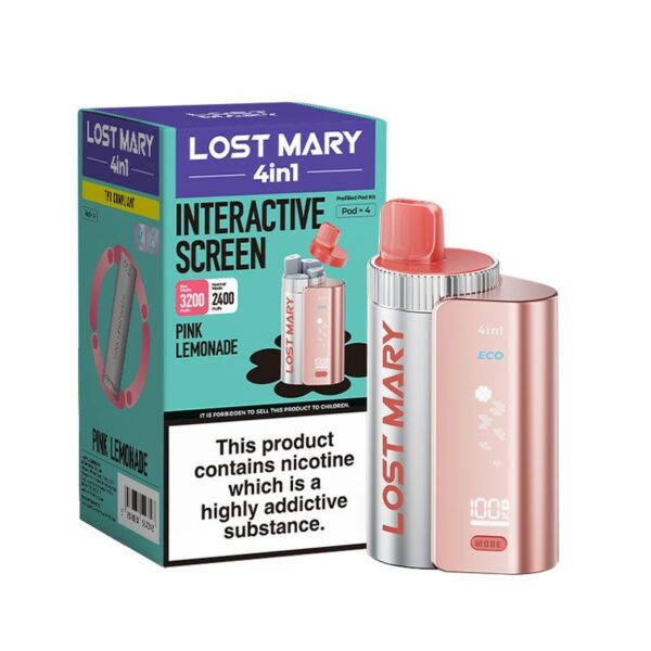 LOST MARY 4 IN 1 ECO 3200 PREFILLED POD VAPE KIT 20MG - Image 13