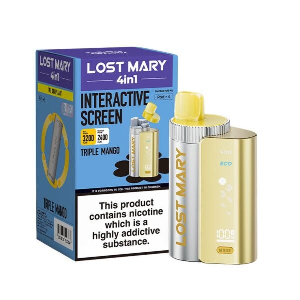 LOST MARY 4 IN 1 ECO 3200 PREFILLED POD VAPE KIT 20MG - Image 15