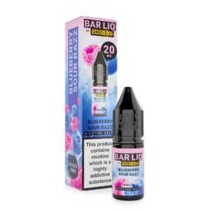 BLUEBERRY SOUR RAZZ 10ML NIC SALT BAR LIQ BY ZEUS JUICE