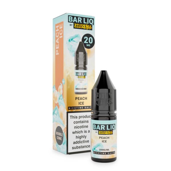 PEACH ICE 10ML NIC SALT BAR LIQ BY ZEUS JUICE