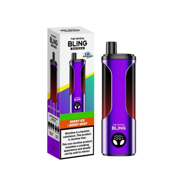 THE CRYSTAL BLING SHISHA 25K PREFILLED POD VAPE KIT 5G HRTP - Image 2