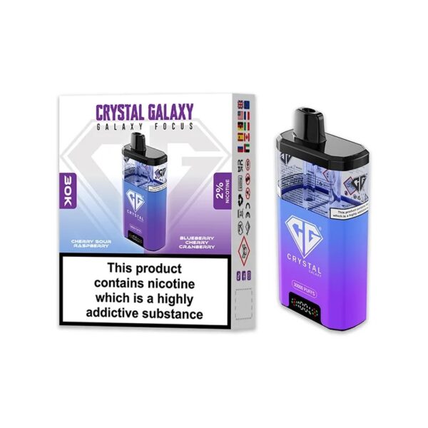 CRYSTAL GALAXY FOCUS 30K DISPOSABLE VAPE KIT 20MG - Image 7