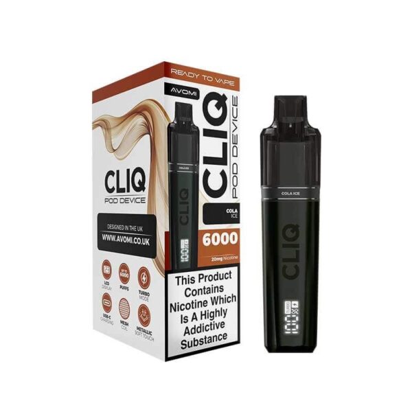 AVOMI CLIQ 6000 PREFILLED POD VAPE KIT 20MG - Image 4