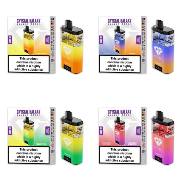 CRYSTAL GALAXY FOCUS 30K DISPOSABLE VAPE KIT 20MG