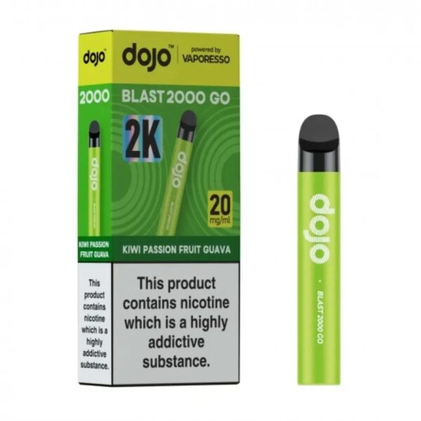 VAPORESSO DOJO BLAST 2000 GO PREFILLED POD VAPE KIT 20MG - Image 14