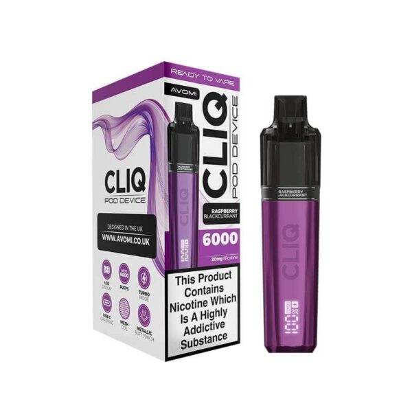 AVOMI CLIQ 6000 PREFILLED POD VAPE KIT 20MG - Image 9