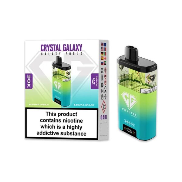 CRYSTAL GALAXY FOCUS 30K DISPOSABLE VAPE KIT 20MG - Image 21