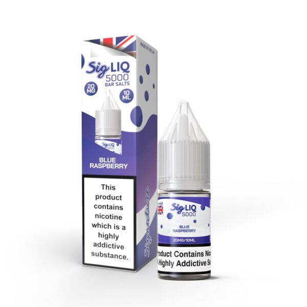 BLUE RASPBERRY 10ML SIG LIQ 5000 BAR NIC SALT BY SIGNATURE
