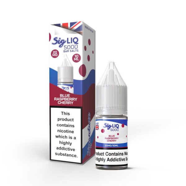 BLUE RASPBERRY CHERRY 10ML SIG LIQ 5000 BAR NIC SALT BY SIGNATURE