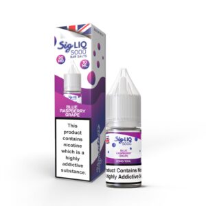 BLUE RASPBERRY GRAPE 10ML SIG LIQ 5000 BAR NIC SALT BY SIGNATURE