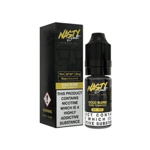 GOLD BLEND PURE TOBACCO NIC SALT 10ML NASTY JUICE
