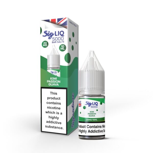 KIWI PASSION GUAVA 10ML SIG LIQ 5000 BAR NIC SALT BY SIGNATURE