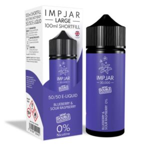 BLUEBERRY & SOUR RASPBERRY 100ML E LIQUID IMP JAR LARGE